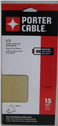 Porter Cable 1/2 Sheet, PSA Sanding Sheets - 100 Grit 764801015
